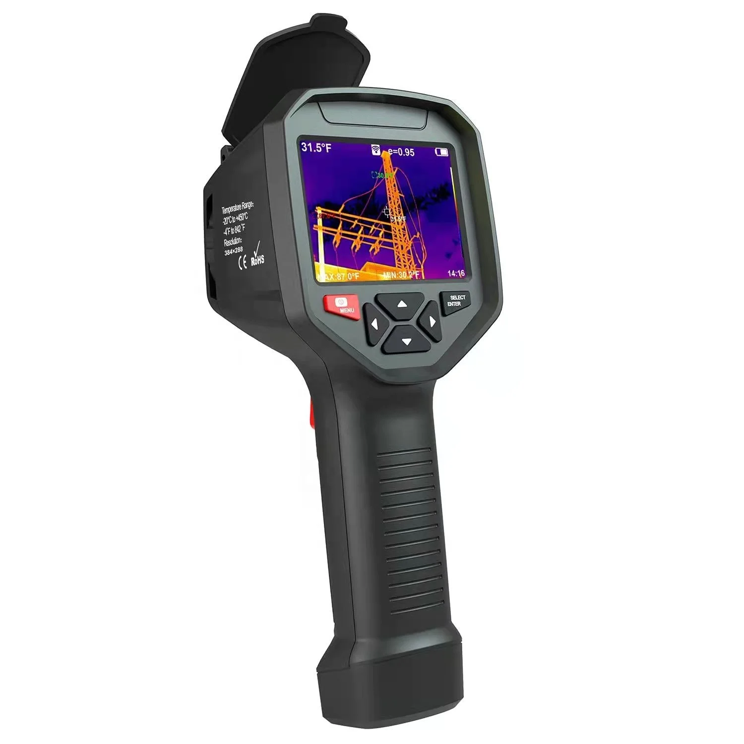 CHINSOURCES 384 X 288 High Resolution Thermal Camera with 3.5" Display Screen, Infrared Imaging Camera with WIFI
CHINSOURCES 384 X 288 High Resolution Thermal Camera with 3.5" Display Screen, Infrared Imaging Camera with WIFI