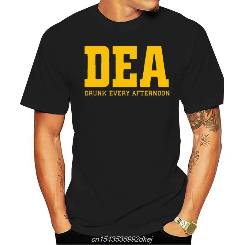 

Dea Drunk Every Afternoon Funny T-shirt Summer Style Fashion Men Top Tee Short Sleeve Mens Men Women Cartoon Casual O-neck