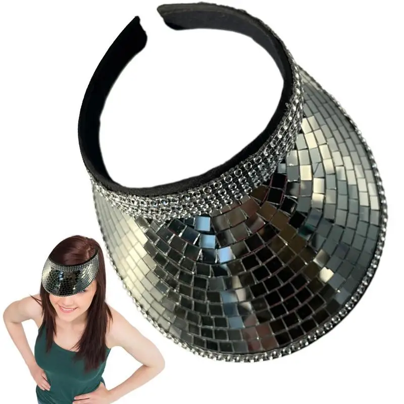 Disco Ball Hat Disco Ball Festival Visors Adjustable Adhesive Strips Sports Sun Visors Hats Summer Beach Cap For Women And Men
Disco Ball Hat Disco Ball Festival Visors Adjustable Adhesive Strips Sports Sun Visors Hats Summer Beach Cap For Women And Men