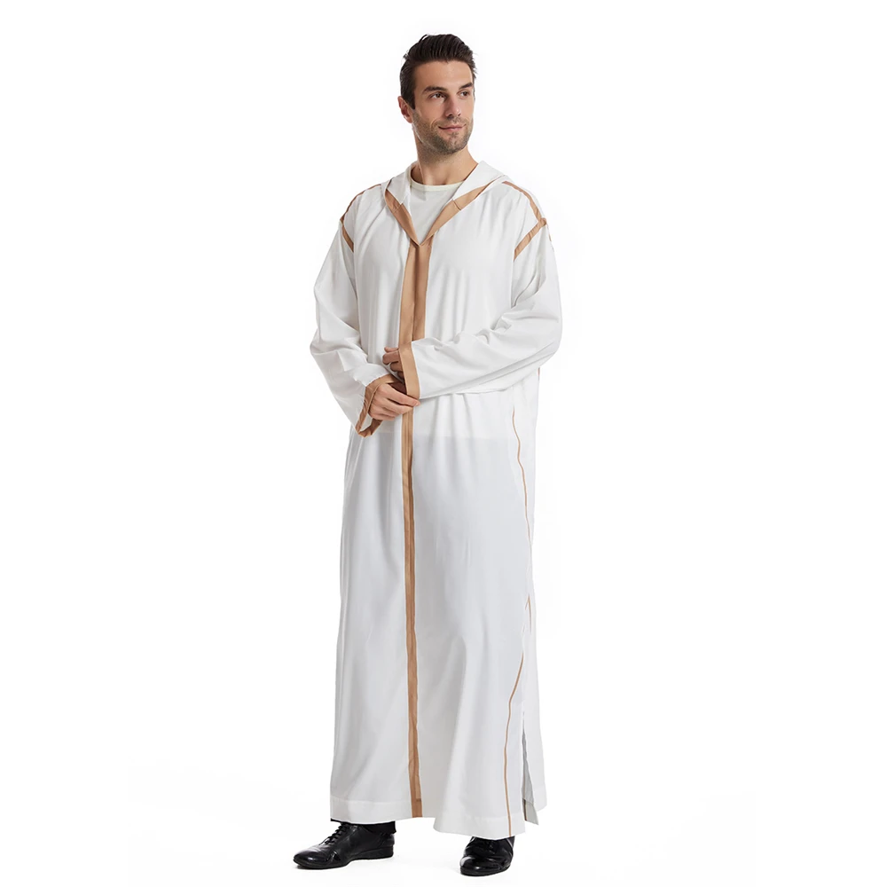 

Eid с капюшоном Abaya мусульманская Мужская Дубай Саудовская джубба Thobe длинное платье Турецкий Арабский Кафтан Исламская одежда Рамадан Abayas Caftan Robe