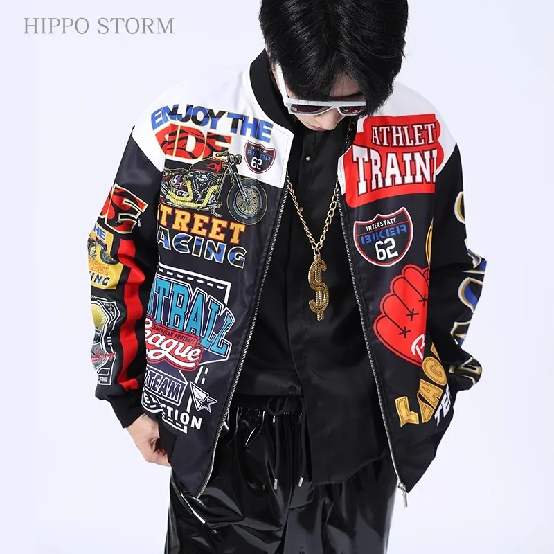 Cool Trendy Men Fashion Casual Zipper Jacket Personalized Hip-hop Baseball Sport Loose High Street Coat Singer Stage Dance Wear
Cool Trendy Men Fashion Casual Zipper Jacket Personalized Hip-hop Baseball Sport Loose High Street Coat Singer Stage Dance Wear