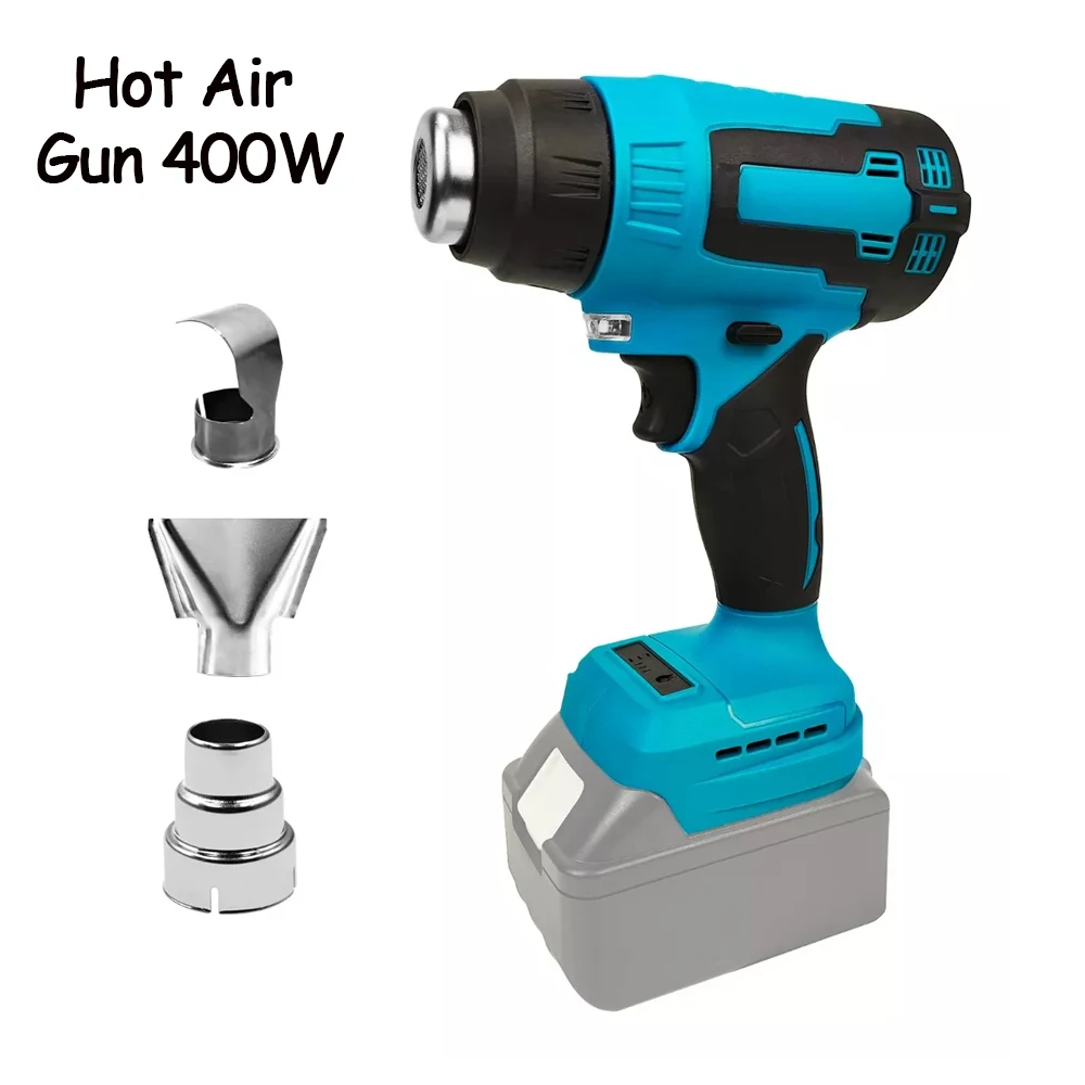 Беспроводной ручной пистолет горячего воздуха 400 Вт Подходит для Makita BL1830 18 в литий-ионный аккумулятор с насадками Электроинструмент (без батареи)
Беспроводной ручной пистолет горячего воздуха 400 Вт Подходит для Makita BL1830 18 в литий-ионный аккумулятор с насадками Электроинструмент (без батареи)