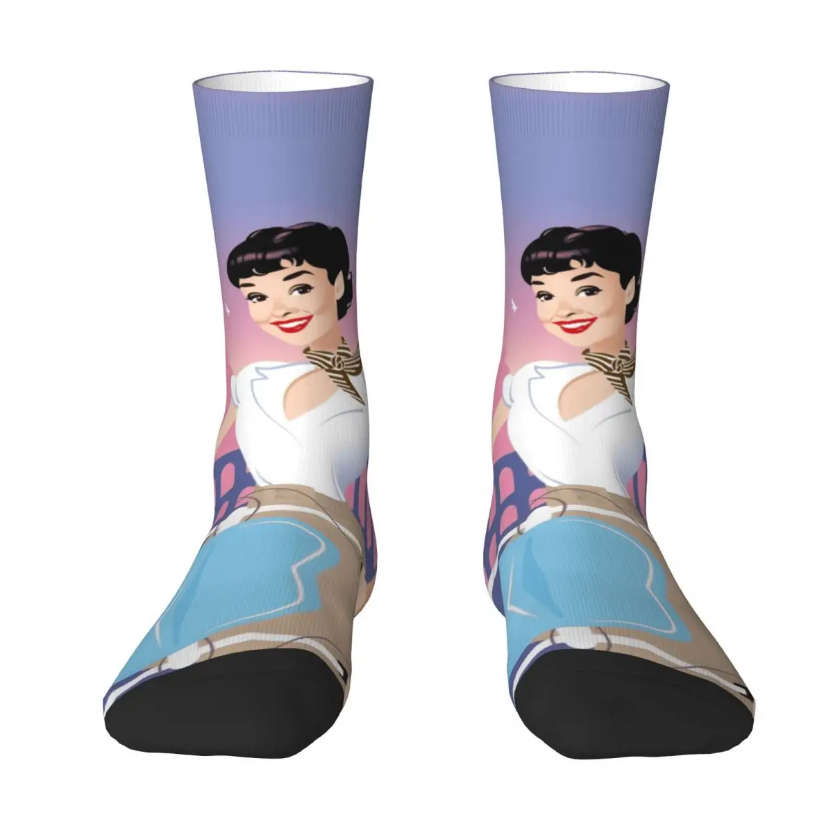 

Rome Audrey Hepburn Audrey Hepburn Stocking Classic BEST TO BUY Contrast color Knapsack Novelty Compression Socks