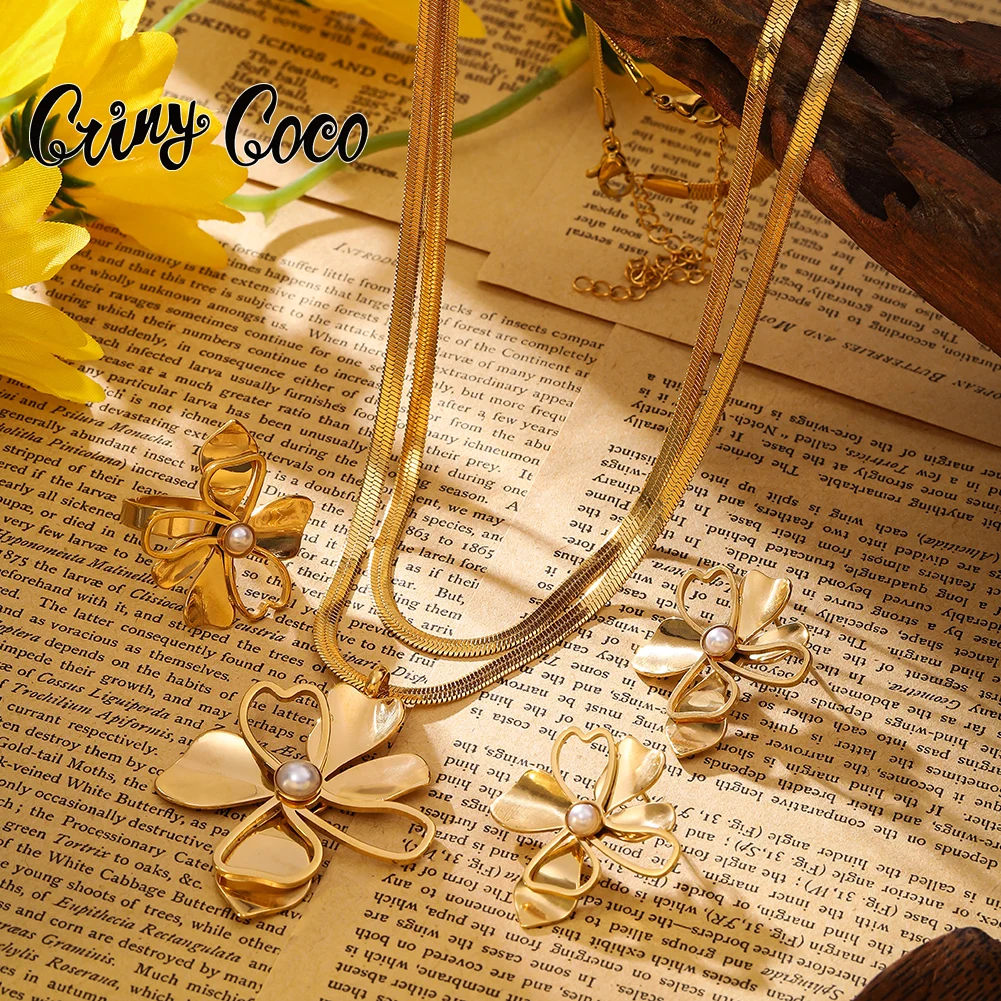 Cring Coco Snake Bone Chain Multi Layered Pendant Necklaces Set Trendy Jewelry Pearl Necklace Earrings Ring for Women 2023 New
Cring Coco Snake Bone Chain Multi Layered Pendant Necklaces Set Trendy Jewelry Pearl Necklace Earrings Ring for Women 2023 New