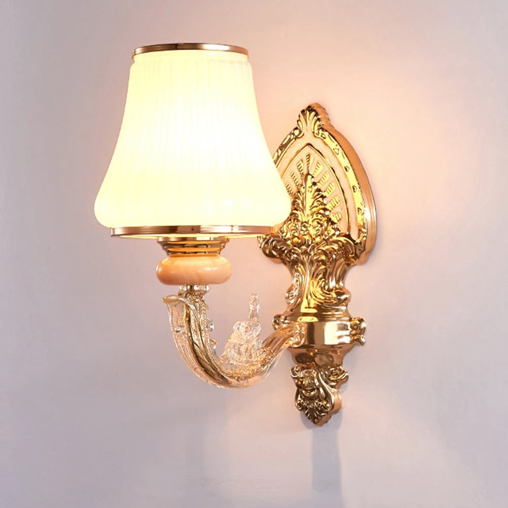 European Petal Wall Lamp Bedside Gold Single-Head TV Background Wall Lamp Bedroom Room Living Room Corridor Stair Light
European Petal Wall Lamp Bedside Gold Single-Head TV Background Wall Lamp Bedroom Room Living Room Corridor Stair Light