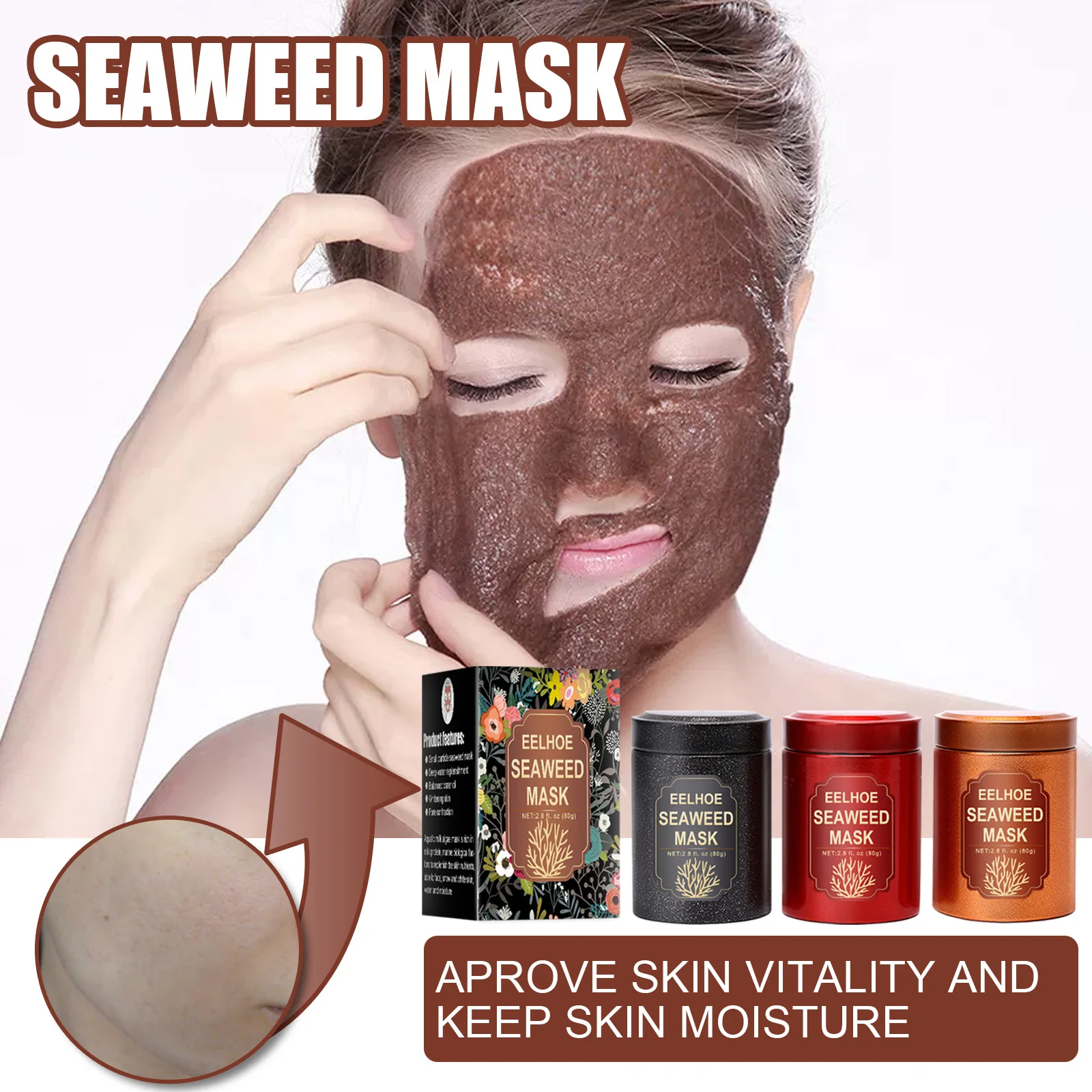 Seaweed Mask Small Particles Bottled Natural Hydration and Moisturizing Brighten and Lubricate Moisturize Skin Collagen Protein
Seaweed Mask Small Particles Bottled Natural Hydration and Moisturizing Brighten and Lubricate Moisturize Skin Collagen Protein