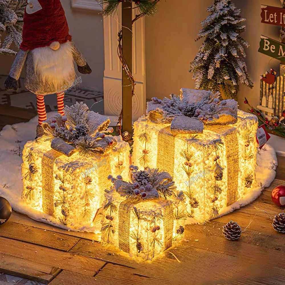 3PCS/Set Christmas Glow Gift Box Christmas Light Up Present Boxes Christmas Decoration For Home Festival Party Supplies
3PCS/Set Christmas Glow Gift Box Christmas Light Up Present Boxes Christmas Decoration For Home Festival Party Supplies