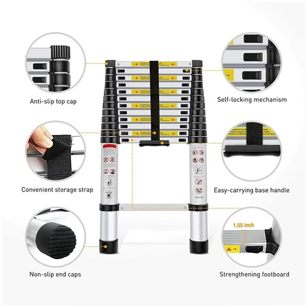 1.4m Thickened Multifunctional Telescopic Ladder Portable Home Aluminum Alloy Engineering Ladder Outdoor Lifting Bamboo Ladder
1.4m Thickened Multifunctional Telescopic Ladder Portable Home Aluminum Alloy Engineering Ladder Outdoor Lifting Bamboo Ladder