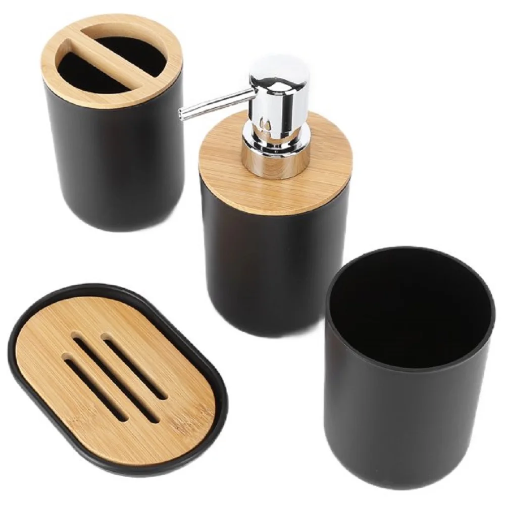 Bathroom Accessories Set, Toothbrush Holder, Soap Dish, Lotion Dispenser and Cup, 4 Pieces Wash Kit, Gift for Women and Men
Bathroom Accessories Set, Toothbrush Holder, Soap Dish, Lotion Dispenser and Cup, 4 Pieces Wash Kit, Gift for Women and Men