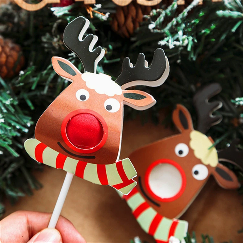 50PCS Cute Christmas Candy Package Card Christmas Snowman Elk Lollipop Holder Biscuits Decoration Kids Gift Home DIY Supplies
50PCS Cute Christmas Candy Package Card Christmas Snowman Elk Lollipop Holder Biscuits Decoration Kids Gift Home DIY Supplies