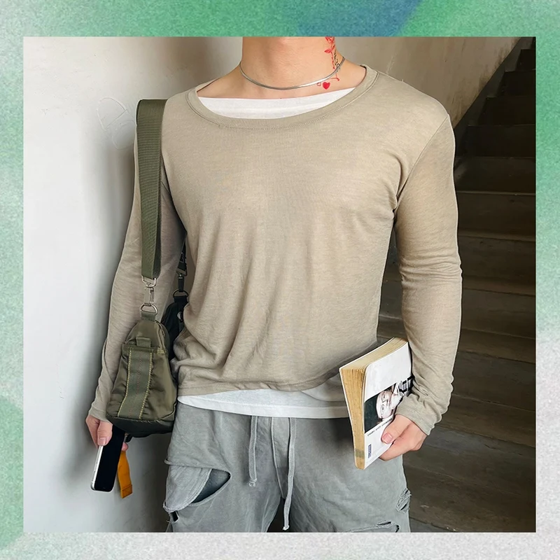 Street casual loose sports round collar fake two thin long-sleeved knit T-shirt + neutral gender dopamine matching
Street casual loose sports round collar fake two thin long-sleeved knit T-shirt + neutral gender dopamine matching