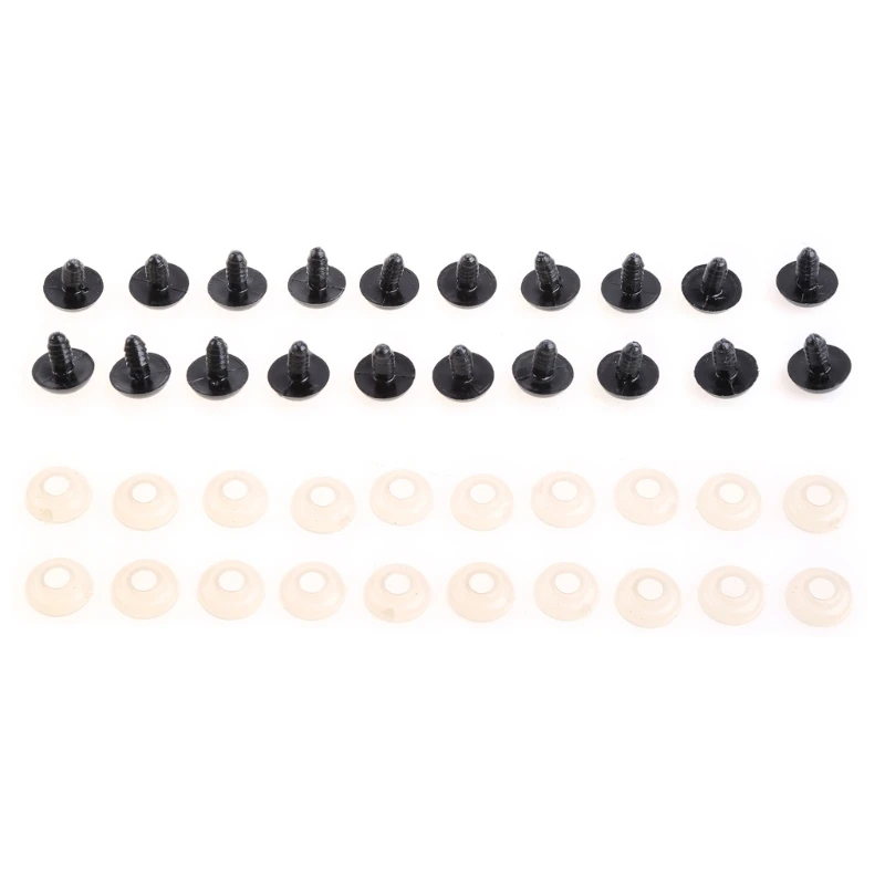 

20 шт., 6-20 мм, черные пластиковые защитные глаза для плюшевого мишки/куклы/игрушечного животного/валяния, дропшиппинг