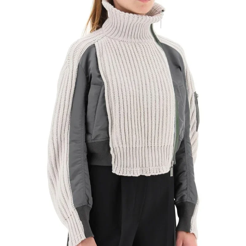 High-quality autumn and winter light women's ribbed knitted casual jacket sweater 
High-quality autumn and winter light women's ribbed knitted casual jacket sweater