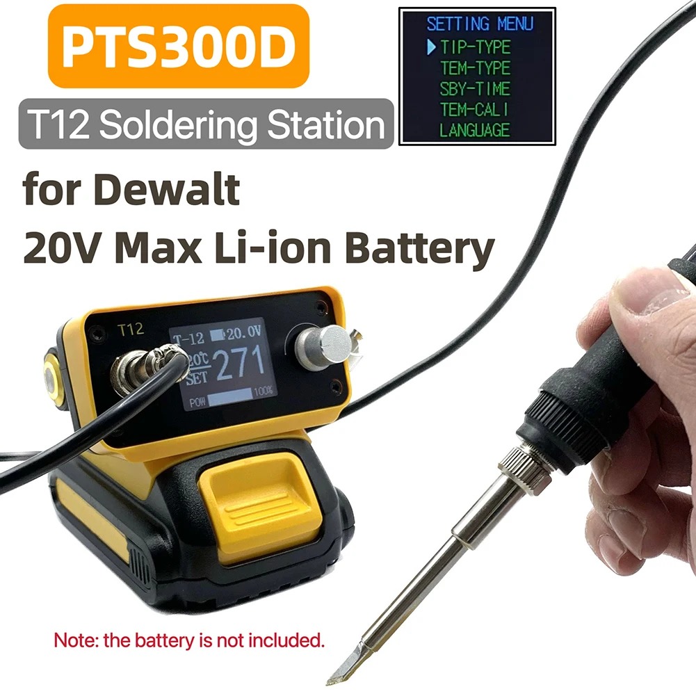 Cordless DIY Electric Digital Soldering Station For-Dewalt 20V Max Liion Battery T12 Soldering Iron Station Repair Wire Welding
Cordless DIY Electric Digital Soldering Station For-Dewalt 20V Max Liion Battery T12 Soldering Iron Station Repair Wire Welding