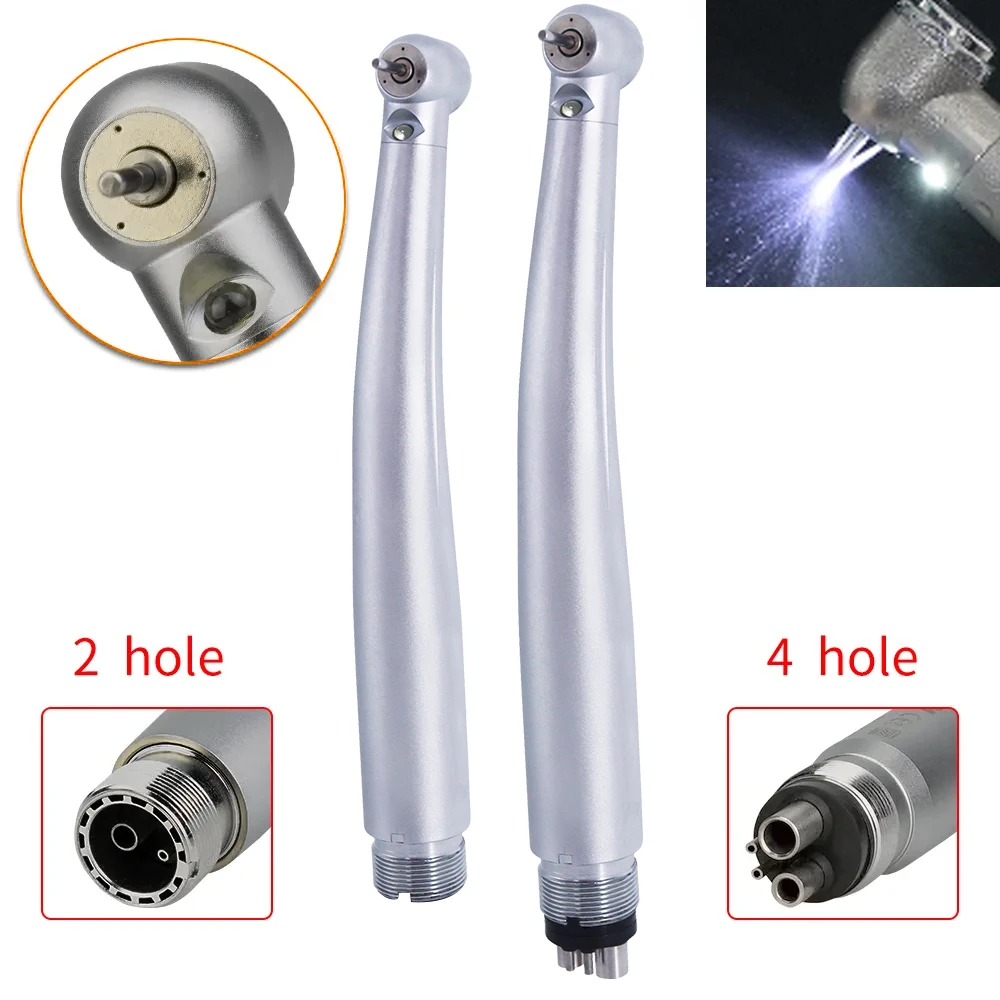 

Dental High Speed Handpiece LED Self-Power E-generator Fiber Optic Push Button Air Turbine Cartridge Rotor 2/4holes Fit NSK KAVO