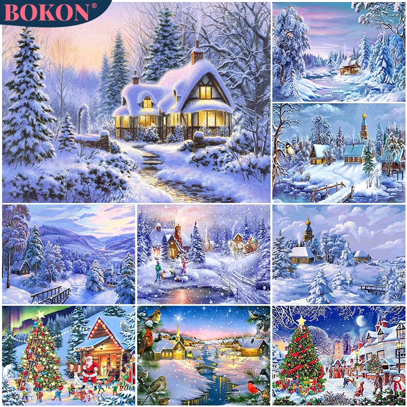 5D Diamond Painting Winter Cottage Christmas Tree Scenery Full Square/Round Diamond Embroidery Snow Mosaic Home Decor Gift
5D Diamond Painting Winter Cottage Christmas Tree Scenery Full Square/Round Diamond Embroidery Snow Mosaic Home Decor Gift