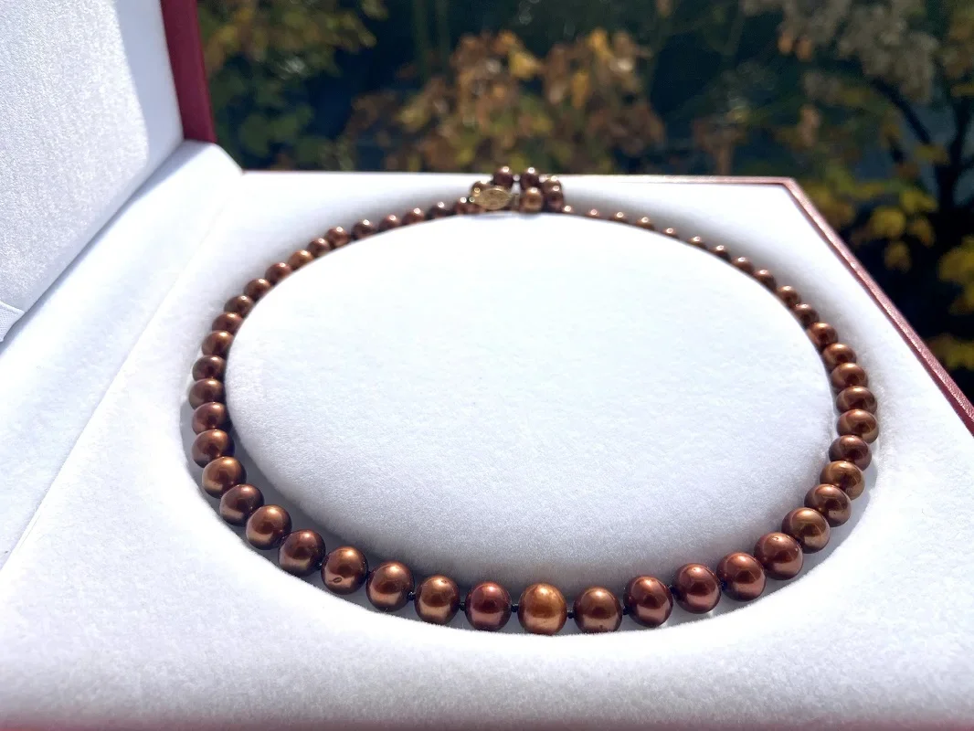 Special Price Women Natural Sea Pearls Jewelry Necklace 9-10mm Brown Beads Jewelry, Buckle Pendnat Sterling Silver 925
Special Price Women Natural Sea Pearls Jewelry Necklace 9-10mm Brown Beads Jewelry, Buckle Pendnat Sterling Silver 925