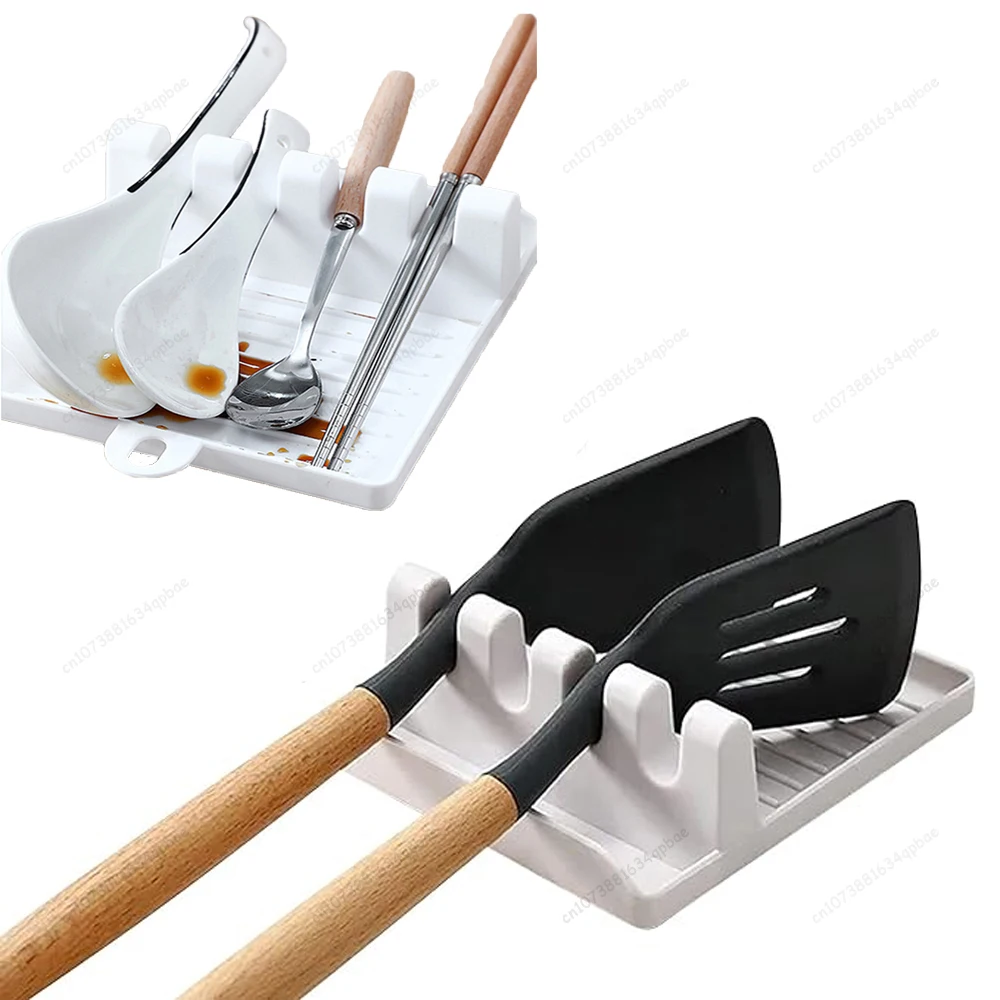 

Kitchen Spoon Holders Pot Lid Rack Pot Lid Cooking Tool Tableware Storage Rack Spoon Chopsticks Holder Spatula Drain Rack Gadget