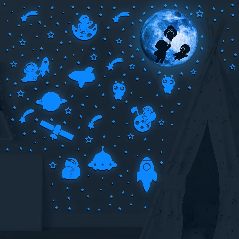Astronaut Space Cartoon Stickers for Kids glowing stickers for children Space Explorer Stickers DIY Decors for Teens Room Paster
Astronaut Space Cartoon Stickers for Kids glowing stickers for children Space Explorer Stickers DIY Decors for Teens Room Paster