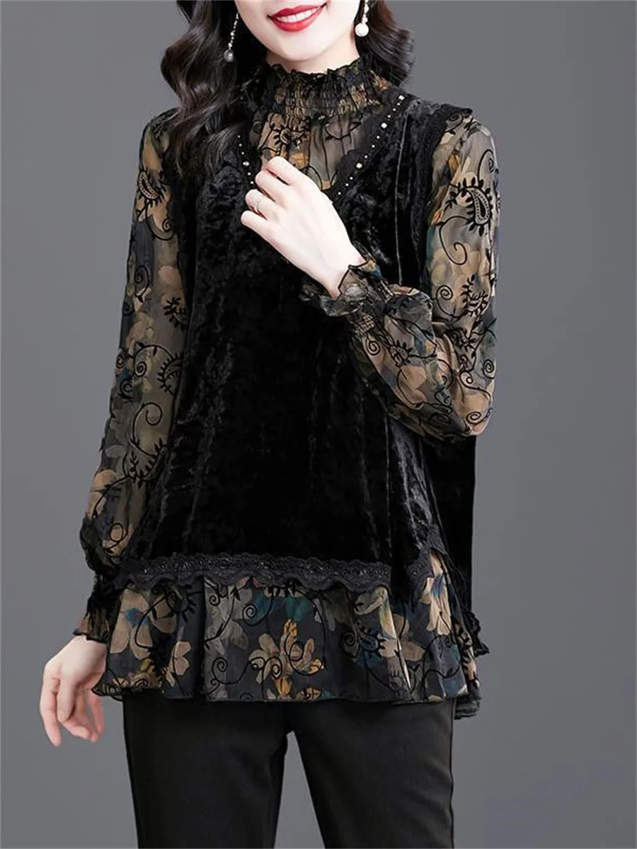 4XL Women Spring Autumn Blouses Shirts Lady Fashion Casual Long Sleeve O-Neck Collar Sexy Lace Embroidery Blusas Tops TT2425
4XL Women Spring Autumn Blouses Shirts Lady Fashion Casual Long Sleeve O-Neck Collar Sexy Lace Embroidery Blusas Tops TT2425