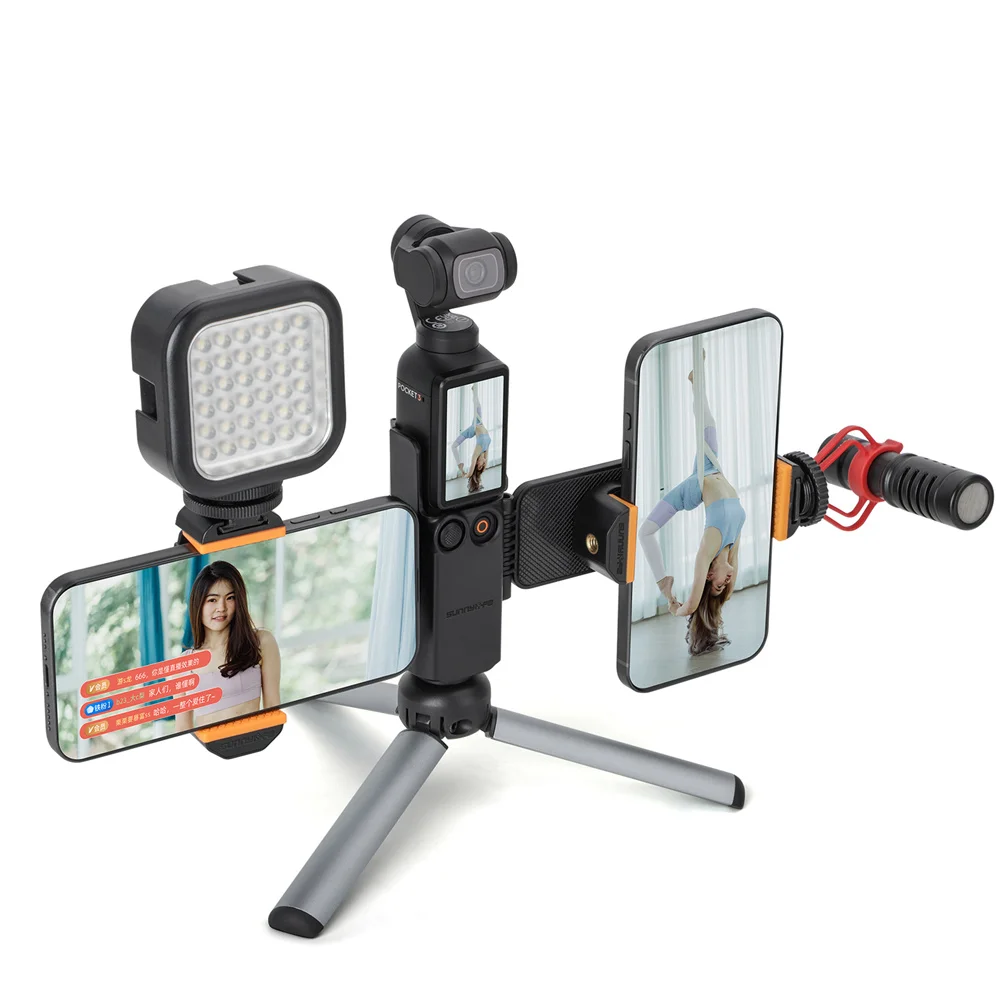 Для DJI Osmo Pocket 3 расширительный двойной держатель телефона адаптер защитный чехол Многофункциональный регулируемый угол обзора крепление аксессуары
Для DJI Osmo Pocket 3 расширительный двойной держатель телефона адаптер защитный чехол Многофункциональный регулируемый угол обзора крепление аксессуары