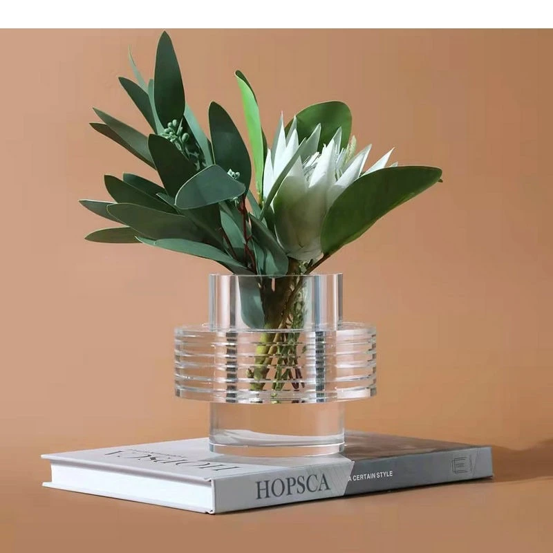 

Creative Hydroponics Crystal Flower Pots Desk Decoration Glass Vase Potted Plants Decorative Flower Arrangement Floral Vases