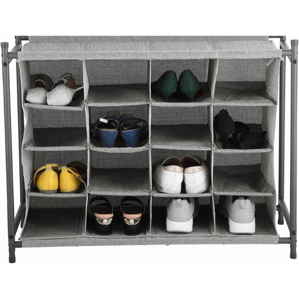 4-Tier Charleston Collection 16 Pairs Shoe Organizer, Gray Shoes Rack Shoe Storage Shoe Cabinets Home Furniture
4-Tier Charleston Collection 16 Pairs Shoe Organizer, Gray Shoes Rack Shoe Storage Shoe Cabinets Home Furniture