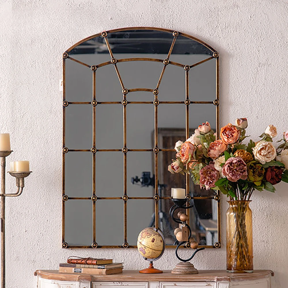 Essent Iron Metal Frame Mirror Decorative Plain Retro Wall Mounted Large French Vintage Full Length Wall Mirror
Essent Iron Metal Frame Mirror Decorative Plain Retro Wall Mounted Large French Vintage Full Length Wall Mirror