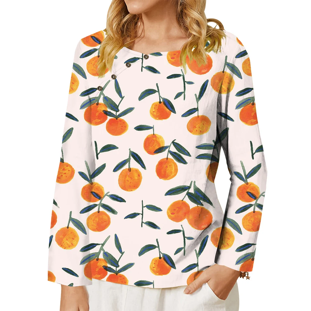 CLOOCL Women T-shirt Delicious Ripe Oranges Pattern 3D Printed Button Decorate Long Sleeve Tee Oversized T-shirt Kawaii Tops
CLOOCL Women T-shirt Delicious Ripe Oranges Pattern 3D Printed Button Decorate Long Sleeve Tee Oversized T-shirt Kawaii Tops