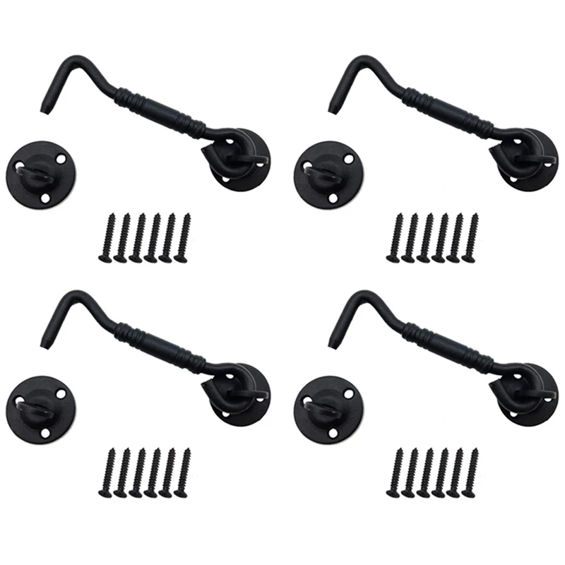 4X Barn Door Lock, 4 Inch Stainless Steel Door Hook & Eye Latch With Mounting Screws, Door Lock Latch For Sliding Door
4X Barn Door Lock, 4 Inch Stainless Steel Door Hook & Eye Latch With Mounting Screws, Door Lock Latch For Sliding Door