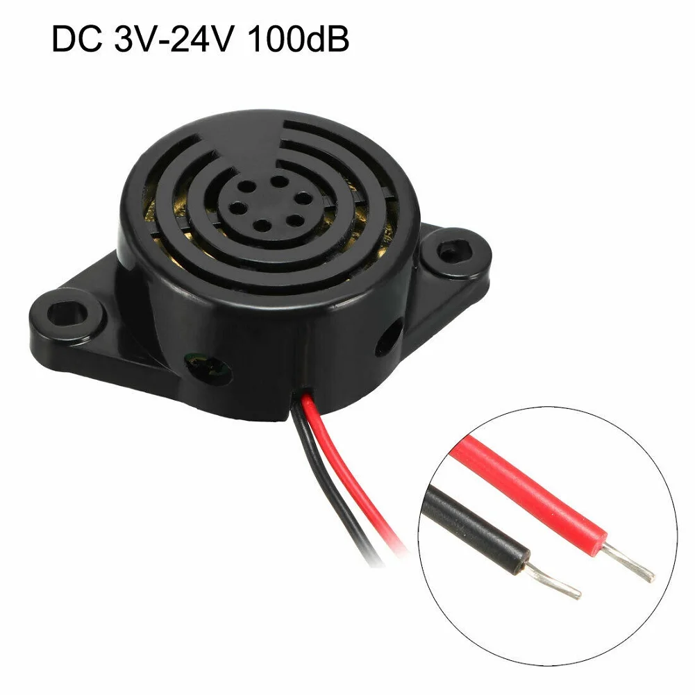 

100dB Electronic Buzzer Vehicle Electronics Plastic 15mA 1Pc 4.3 Inch Black DC3V-24V 1.89 X 1.14 X 0.59 Inches