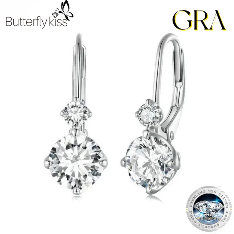 Butterflykiss 925 Sterling Silver Moissanite Diamond Four-Claw Pendant Earrings Fashion Casual High-end Light Luxury Niche Gift
Butterflykiss 925 Sterling Silver Moissanite Diamond Four-Claw Pendant Earrings Fashion Casual High-end Light Luxury Niche Gift
