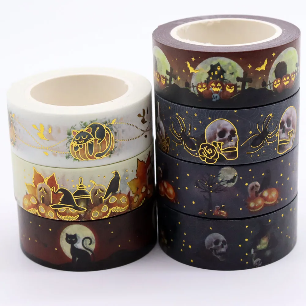 NEW 10pcs/Lot 15mm*10m Halloween Pumpkin Birds Cats Spider Hats Decorative Washi Tape Scrapbooking Masking Tape Office Supply 
NEW 10pcs/Lot 15mm*10m Halloween Pumpkin Birds Cats Spider Hats Decorative Washi Tape Scrapbooking Masking Tape Office Supply