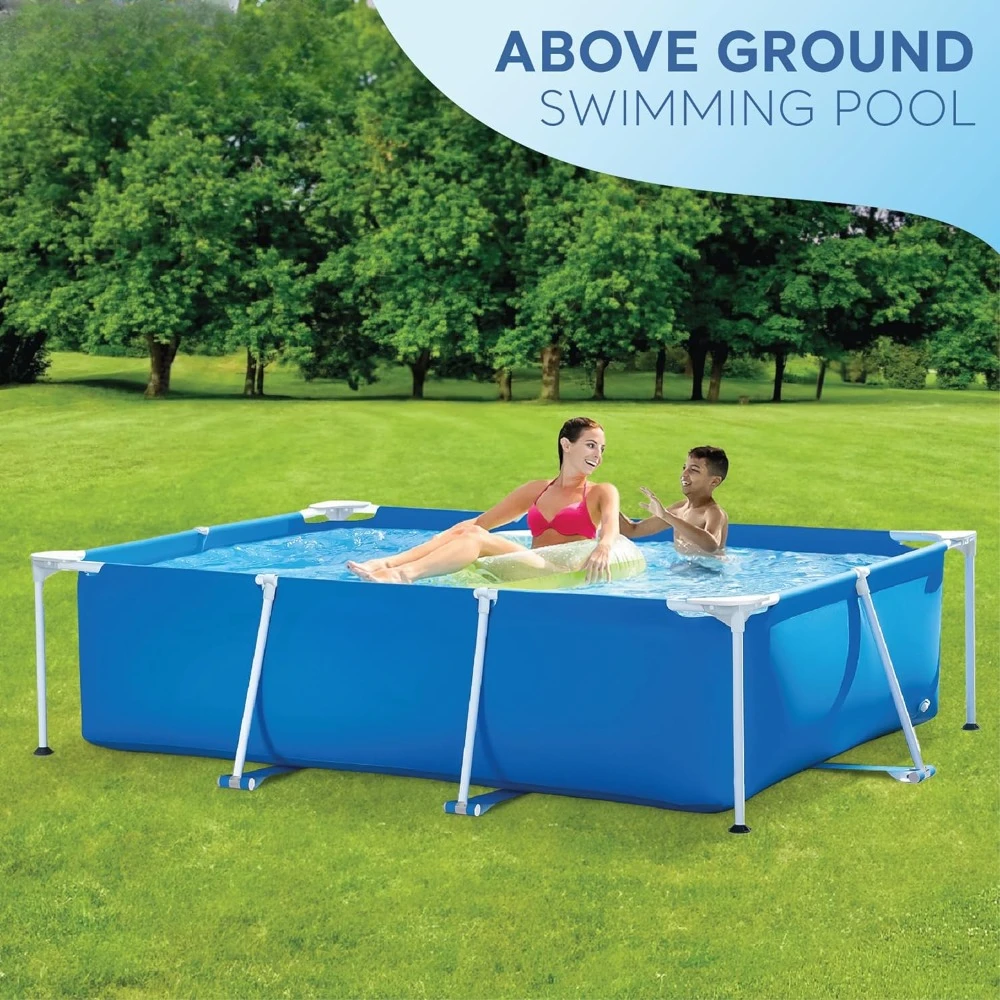 86" x 23" Rectangular Frame Above Ground Outdoor Home Backyard Splash Swimming Pool with Flow Control Valve for Draining
86" x 23" Rectangular Frame Above Ground Outdoor Home Backyard Splash Swimming Pool with Flow Control Valve for Draining