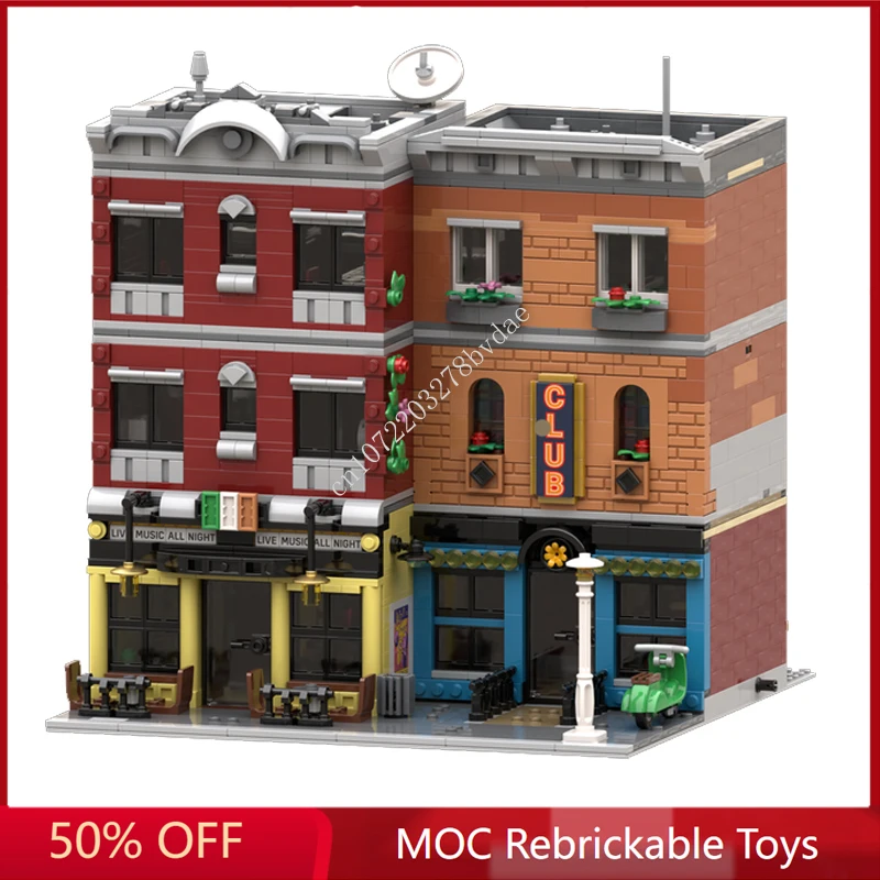 2474PCS Customized MOC Modular Irish Pub & Dance Club Street View Model Building Blocks Bricks DIY Assembly Toys Birthday Gifts
2474PCS Customized MOC Modular Irish Pub & Dance Club Street View Model Building Blocks Bricks DIY Assembly Toys Birthday Gifts