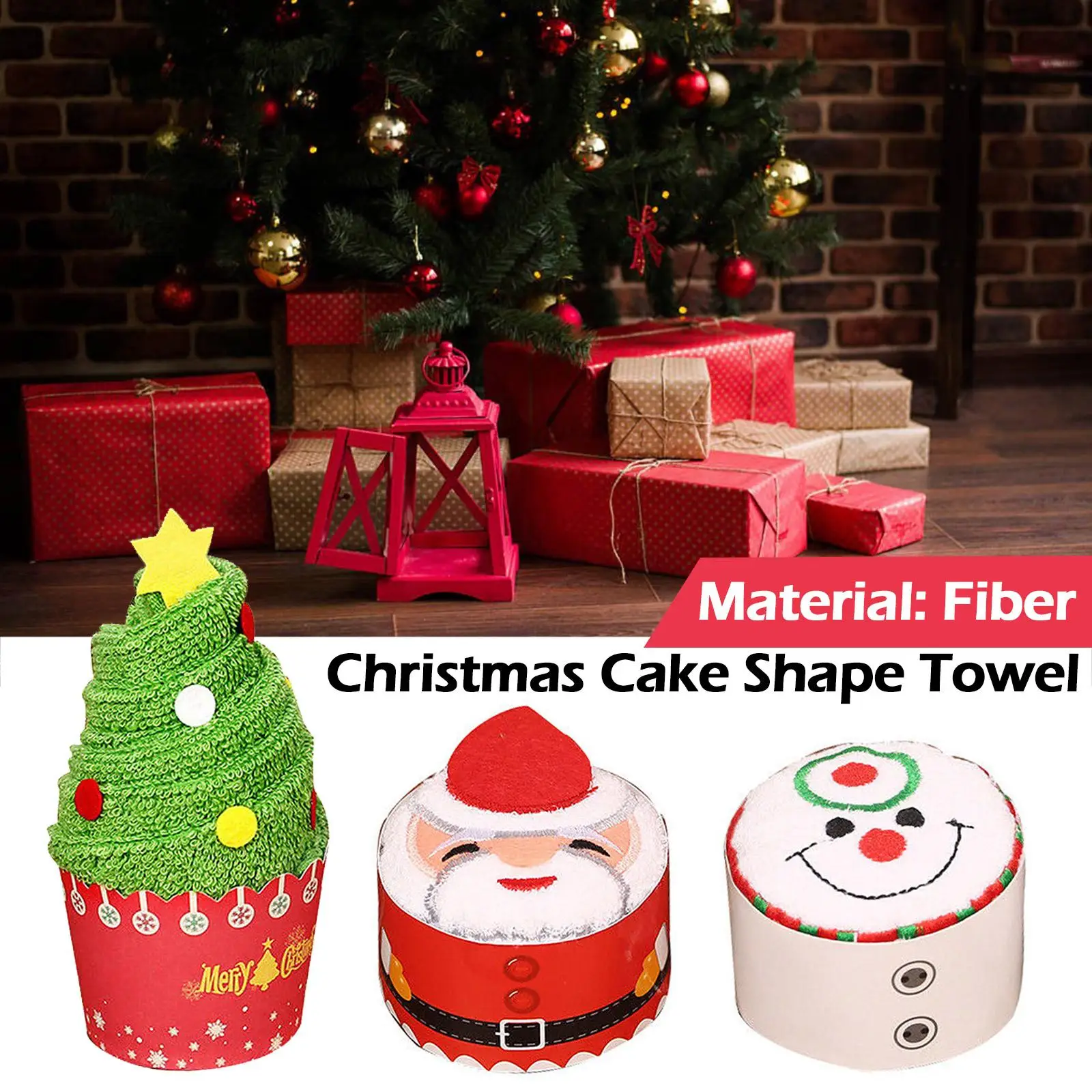 

Christmas Cake Shape Towel Snowman Dinner Decor Xmas Hand Towel For Christmas Tree Towels Party Supplies Children's Xmas Gi Y2W6