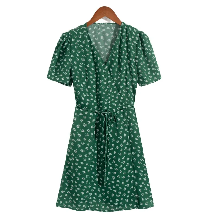 Floral Puffed Short Sleeve Blouse Mini Dress V-neck Women’s Defined Waist A-Line Dresses Office Tees Sexy Slim Tops 2024 Summer
Floral Puffed Short Sleeve Blouse Mini Dress V-neck Women’s Defined Waist A-Line Dresses Office Tees Sexy Slim Tops 2024 Summer