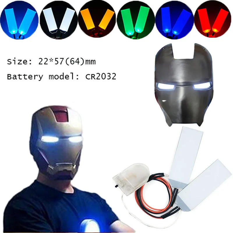 

Halloween Cosplay Masks Accessories DIY LED Light Eyes Kits for Tony Stark Helmet Mask Glow Eyes Character Modified Props New