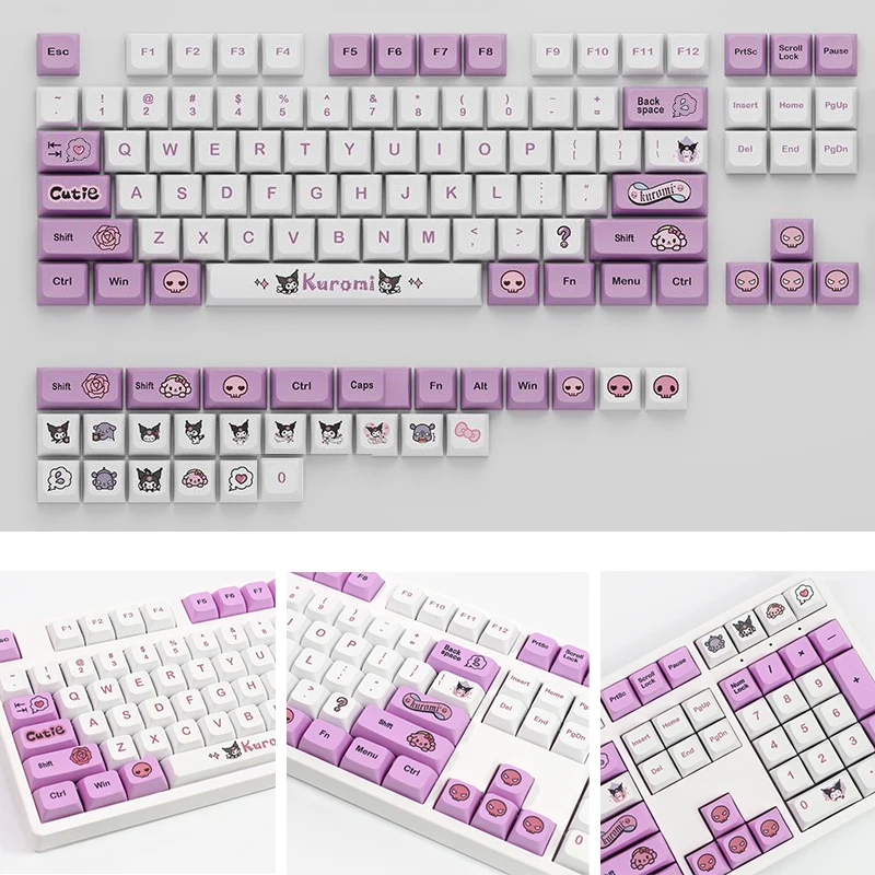 Kawaii Sanrio Kuromi Cartoon Creativity 131 Keys Like Xda High Pbt Sublimation Mechanical Keyboard Keycap Durable Festival Gift
Kawaii Sanrio Kuromi Cartoon Creativity 131 Keys Like Xda High Pbt Sublimation Mechanical Keyboard Keycap Durable Festival Gift