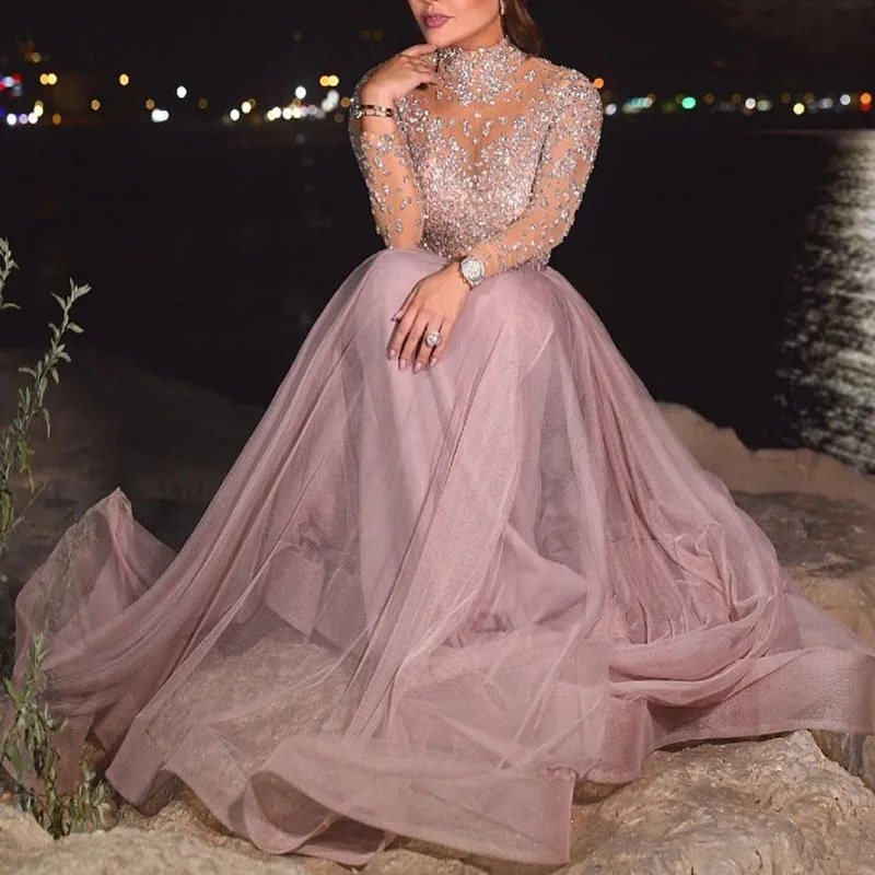 Luxury Women Wedding Dress 2023 High Collar Long Sleeve Sequined Swing Long Lace Dress Tulle See-through Evening Party Dress
Luxury Women Wedding Dress 2023 High Collar Long Sleeve Sequined Swing Long Lace Dress Tulle See-through Evening Party Dress