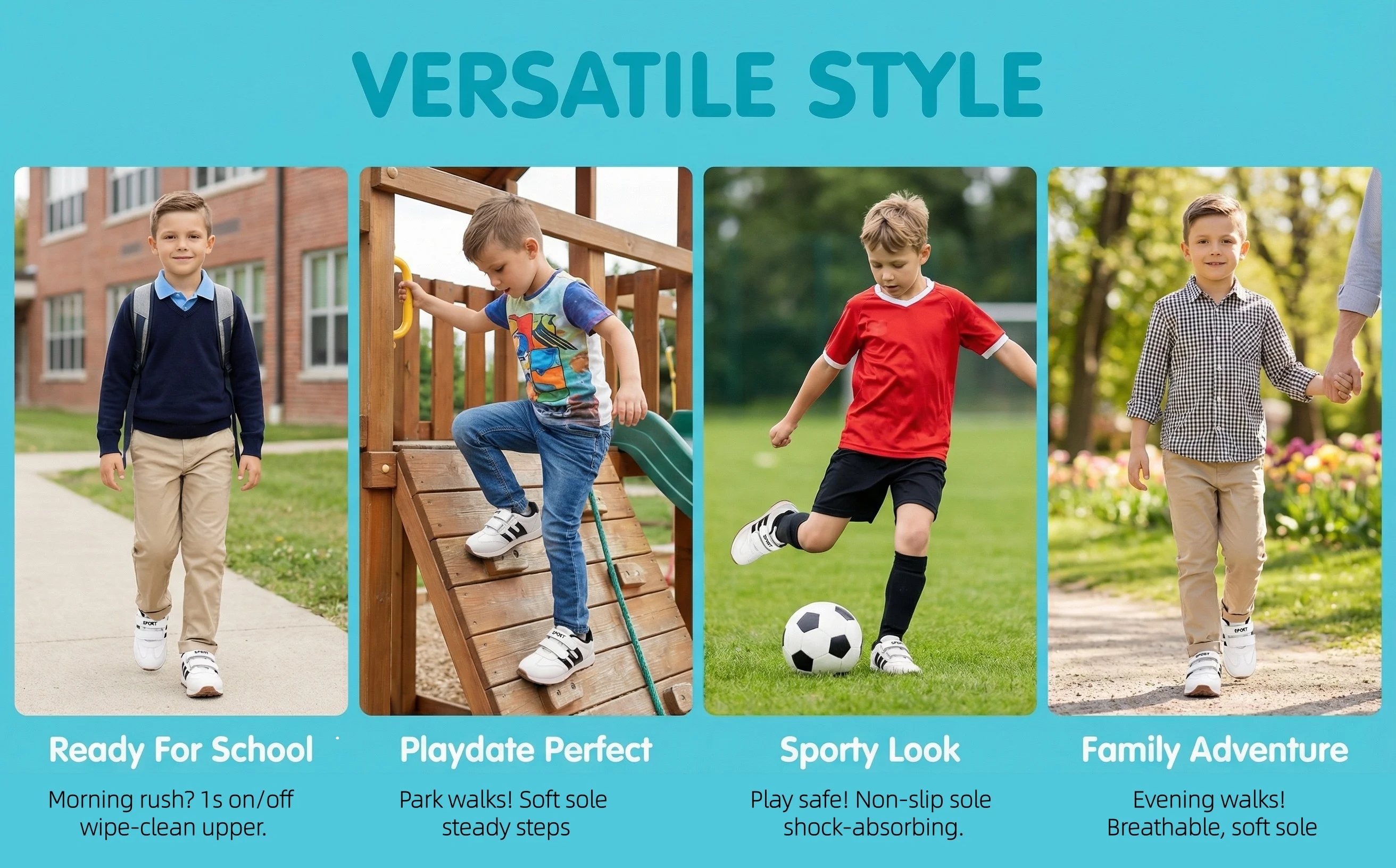 أحذية رياضية كلاسيكية للأطفال من COMFY KIDS مع شريط فيلكرو، نعل مطاطي ناعم مضاد للانزلاق، أحذية مشي للأطفال الصغار، أحذية رياضية بيضاء غير رسمية للأولاد والبنات أحذية رياضية كلاسيكية للأطفال من COMFY KIDS مع شريط فيلكرو، نعل مطاطي ناعم مضاد للانزلاق، أحذية مشي للأطفال الصغار، أحذية رياضية بيضاء غير رسمية للأولاد والبنات