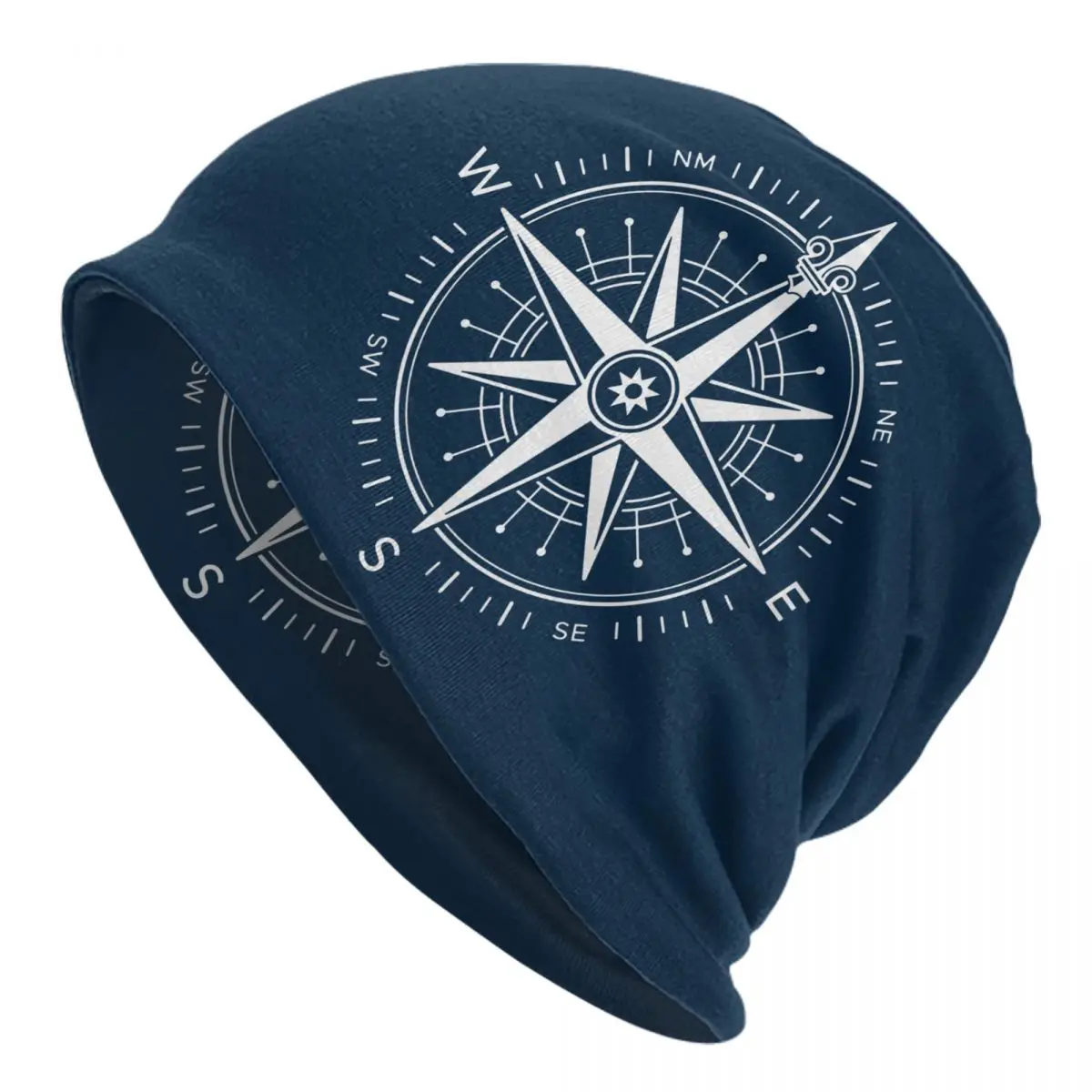 

Винтажная Шапка-бини с морским компасом, зимняя теплая шапка унисекс, вязаные шапки, Лыжные шапки для активного отдыха, шапки-бини с якорем, лодкой