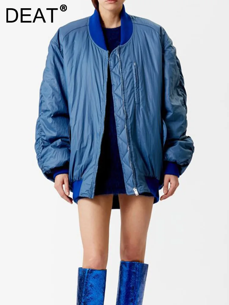 DEAT Fashion Women's Cotton-padded Stand Collar Zipper Pockets Contrast Color Cotton Parkas Jakcets Winter 2024 New Tide 7AB2432
DEAT Fashion Women's Cotton-padded Stand Collar Zipper Pockets Contrast Color Cotton Parkas Jakcets Winter 2024 New Tide 7AB2432