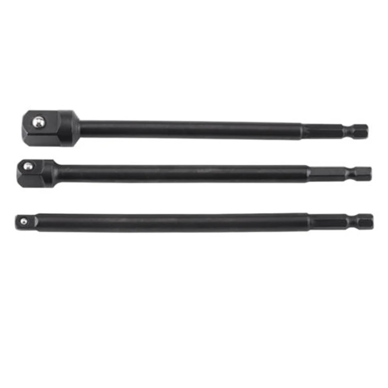3pcs 150mm Impact-Drill Bit Socket Adapter Set Chrome Vanadium Steel Extension Bar 1/4 3/8 1/2 Hex Bit Set Power Tools
3pcs 150mm Impact-Drill Bit Socket Adapter Set Chrome Vanadium Steel Extension Bar 1/4 3/8 1/2 Hex Bit Set Power Tools