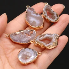 Natural Stone Grey Agate Irregular Gilt Edges Pendant For Jewelry MakingDIY Necklace Earring Accessories Charm Gift15x25-20x30mm
Natural Stone Grey Agate Irregular Gilt Edges Pendant For Jewelry MakingDIY Necklace Earring Accessories Charm Gift15x25-20x30mm