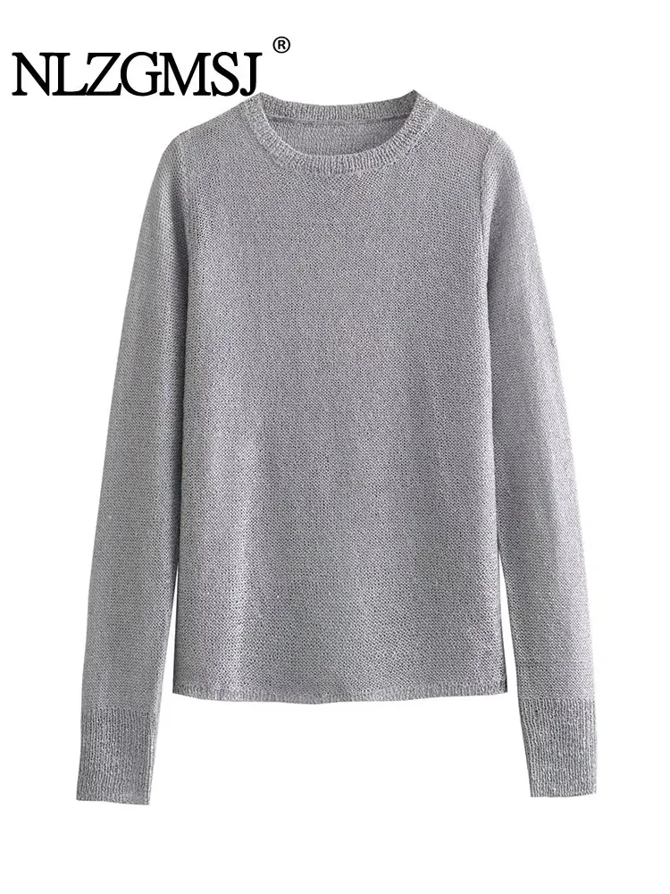 Nlzgmsj TRAF 2024 Women Sweater Sequin Round Neck Slim Fit Long Sleeve Knit Sweater Vintage Pullovers Tops
Nlzgmsj TRAF 2024 Women Sweater Sequin Round Neck Slim Fit Long Sleeve Knit Sweater Vintage Pullovers Tops
