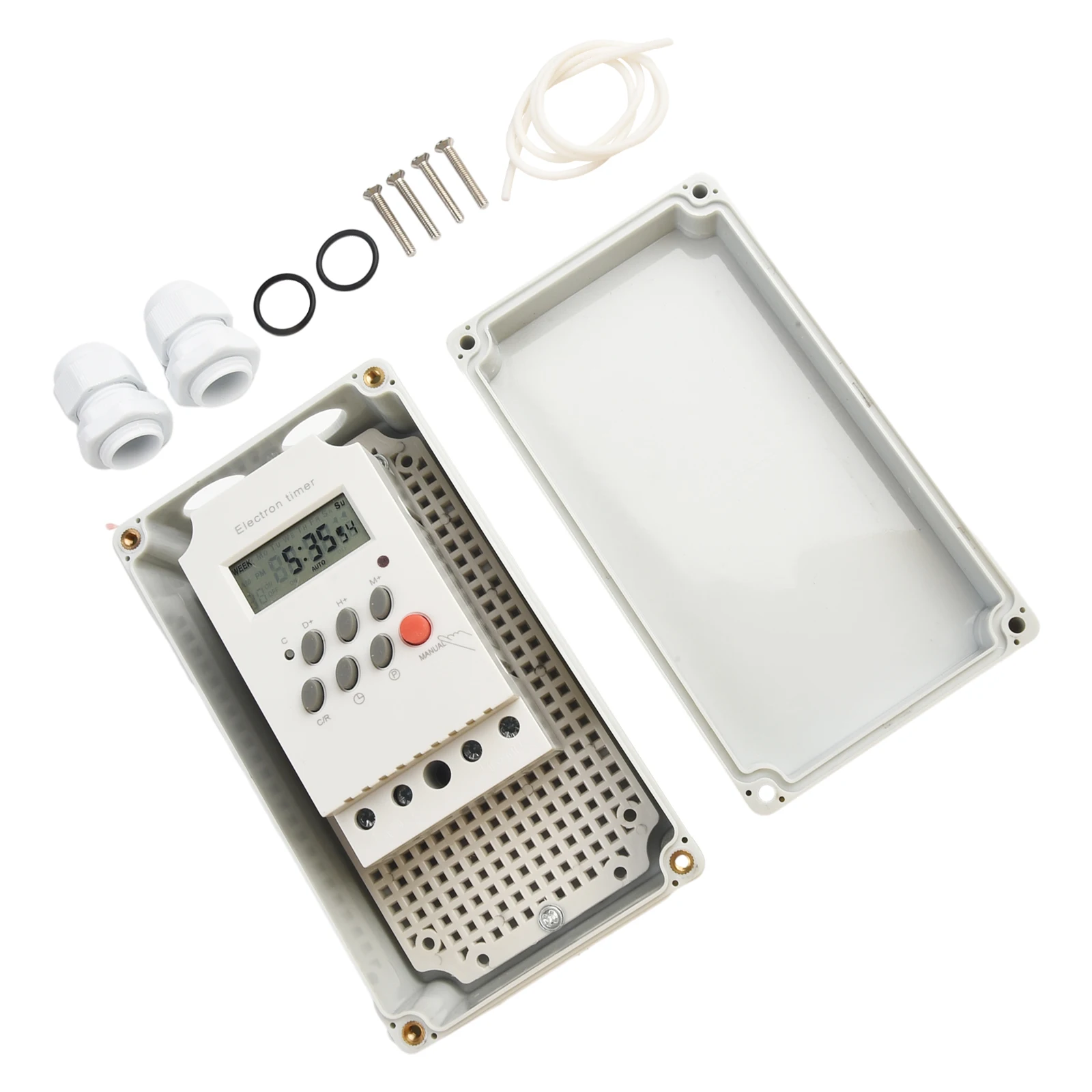 Efficient Timer Switch with IP65 Waterproof 230VAC 30A 99 Cycles per Day Easy to Set Up Ideal for Controlling Billboards
Efficient Timer Switch with IP65 Waterproof 230VAC 30A 99 Cycles per Day Easy to Set Up Ideal for Controlling Billboards