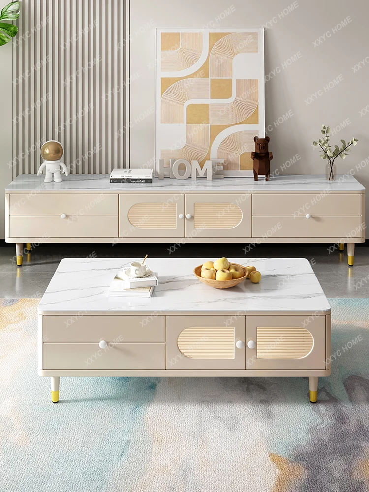 Cream Style Stone Plate TV Cabinet and Tea Table Combination French Solid Wood Living Room Home Floor TV Stand
Cream Style Stone Plate TV Cabinet and Tea Table Combination French Solid Wood Living Room Home Floor TV Stand