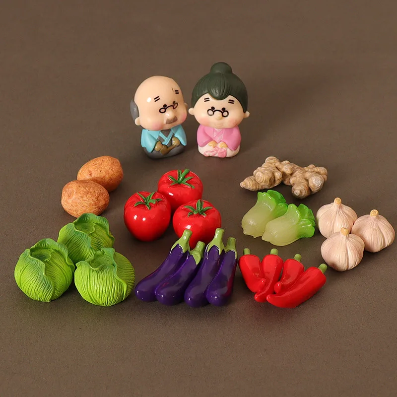 

8Pcs/set Dollhouse Simulated Vegetables Dollhouse Miniature Kitchen Food Decoration For 1/12 Dolls House Accessories