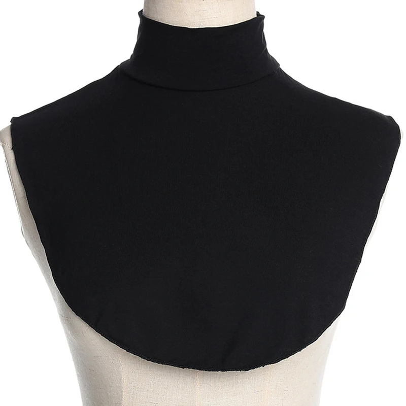 

Simple Dickey Fake False Collars Womens Modal Half Collar Fashion Solid Color Turtleneck High Neck Cover Detachable Neck Collar